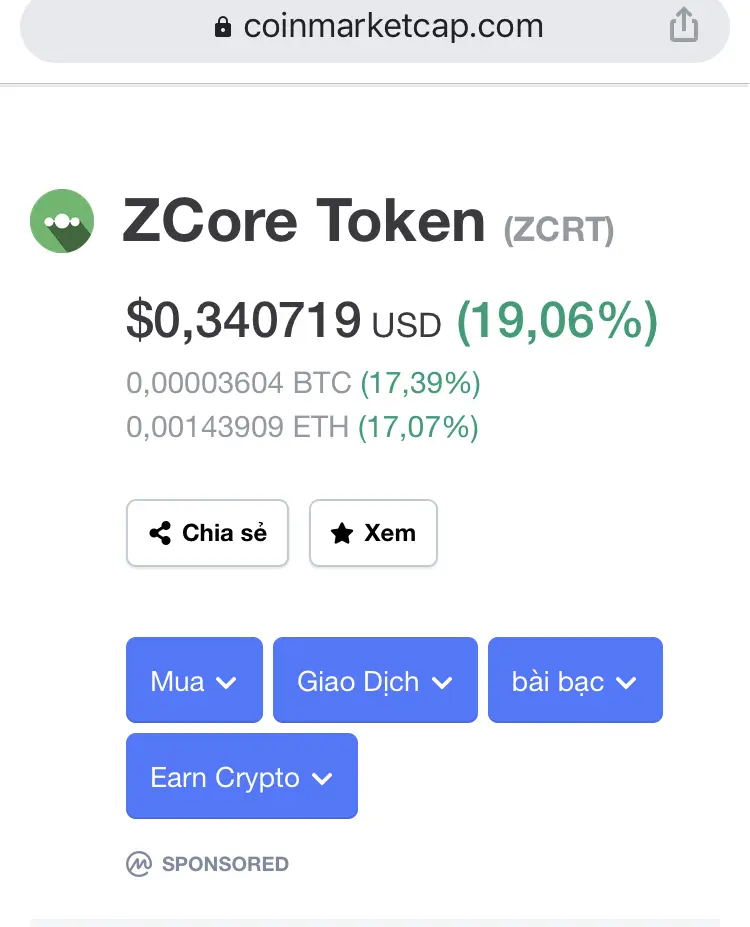 Zcore token