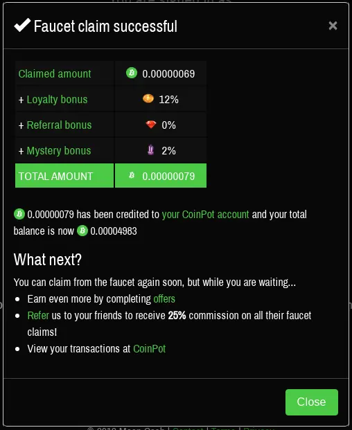 resultado claim moonbch