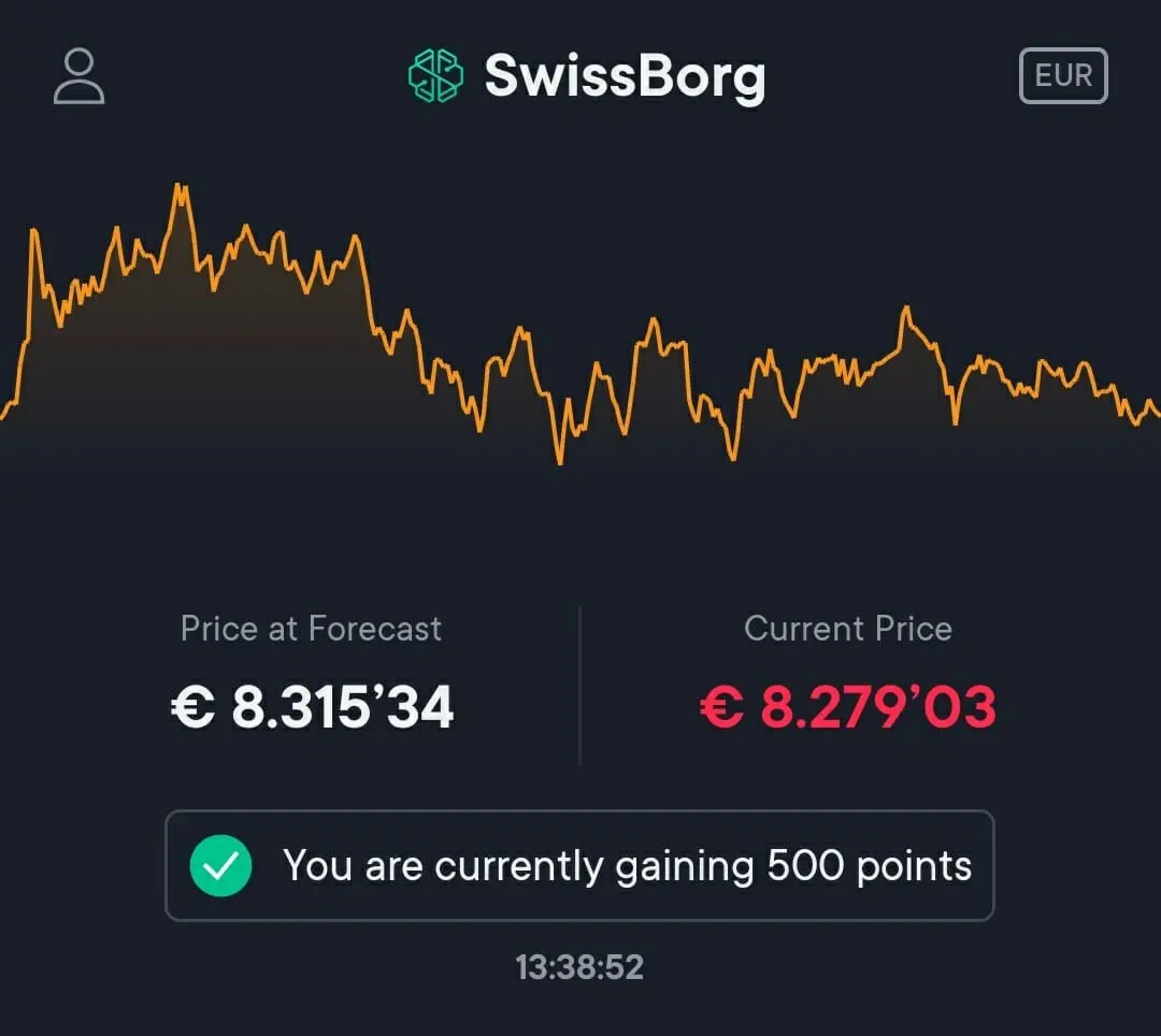 Screenshot of the SwissBorg Community App