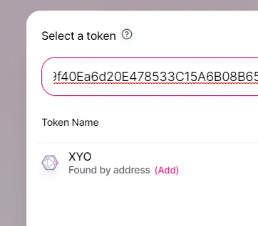 Add XYO address