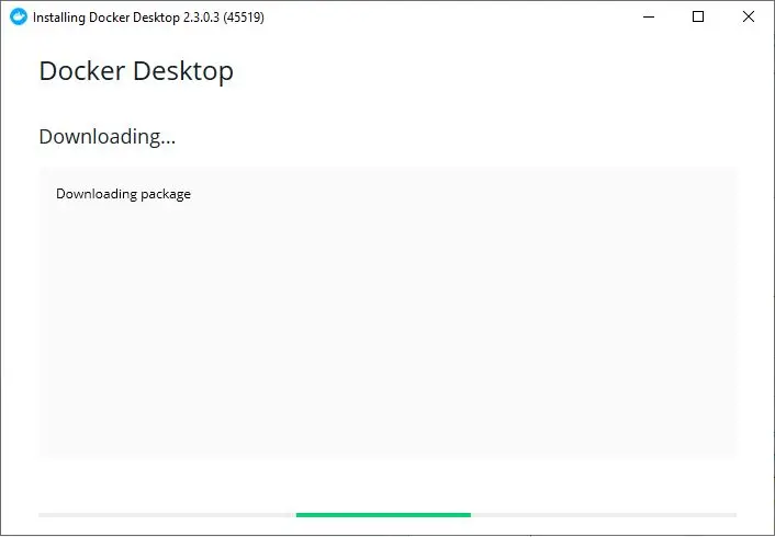 Commencing Docker Desktop Install