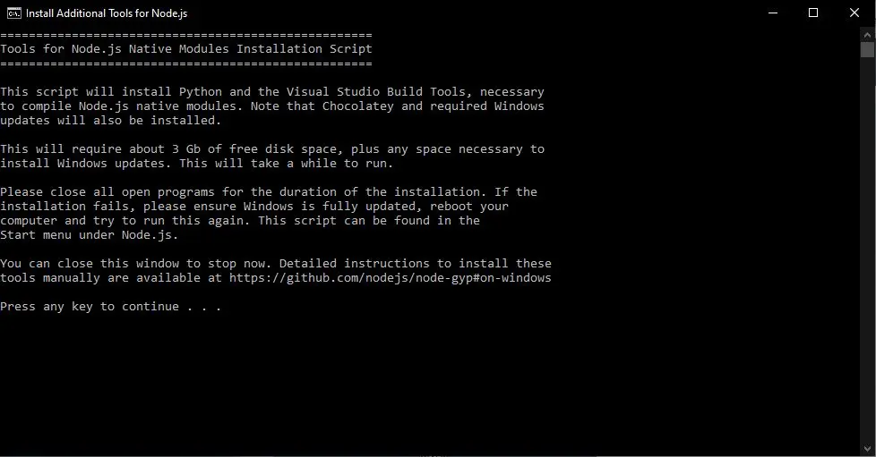 Node.js installation