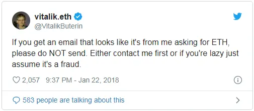 Vitalik tweet