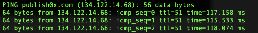 Ping output