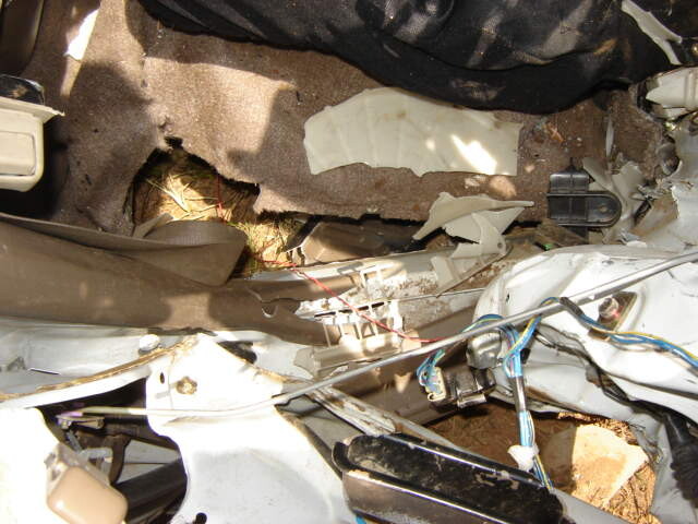 My 1992 Honda Civic 4-door - The Floor Torn Away from the Frame
