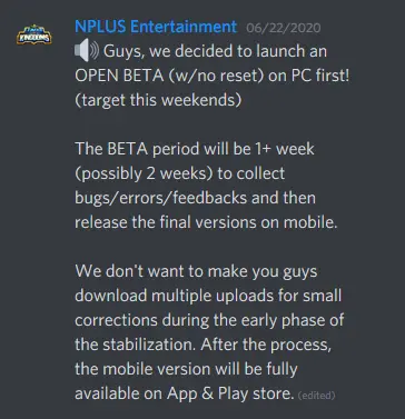 nplus entertainment and the open beta announcement