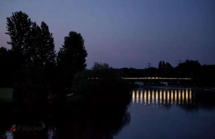Bridge over the end of the lake