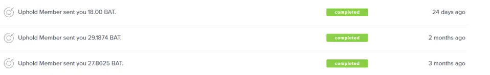 Here you can see my earnings from the last three months
