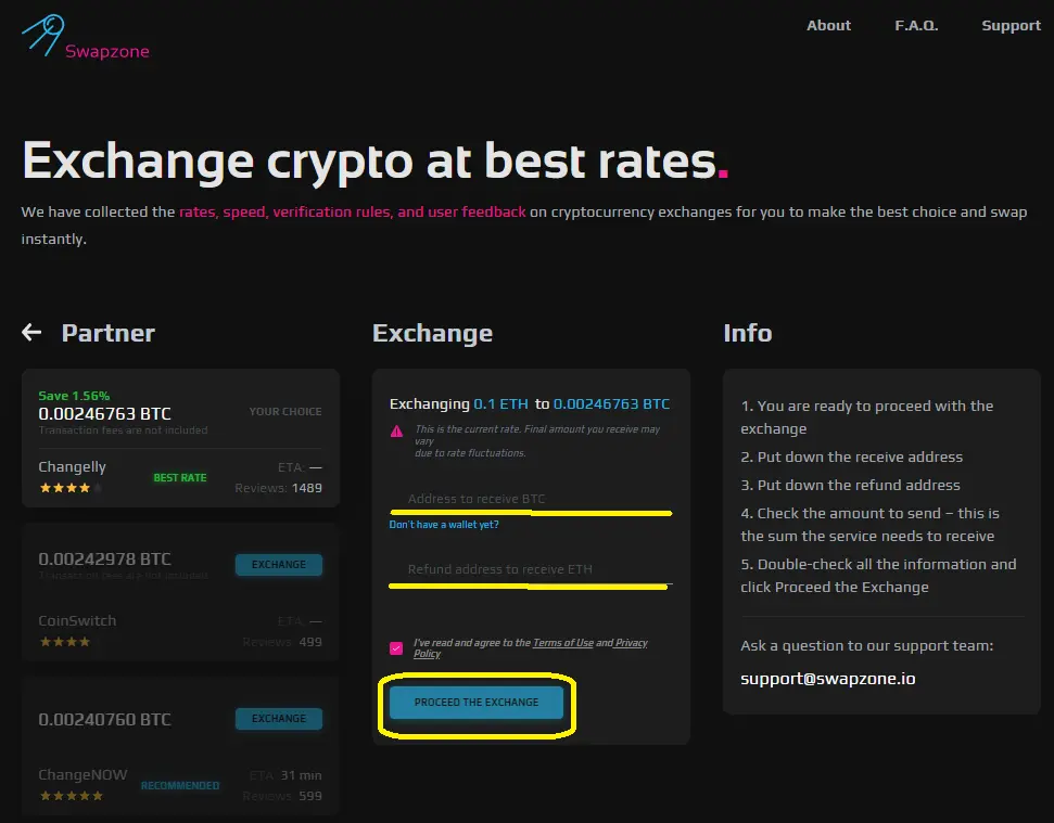 trade page
