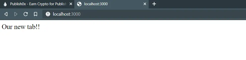 localhost in the web browser