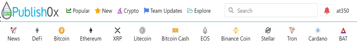 Publish0x Home Page Top