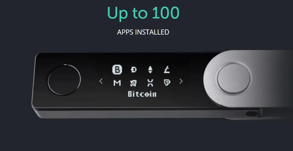 Ledger Nano X allows users to integrate up to 100 crypto apps at the same time