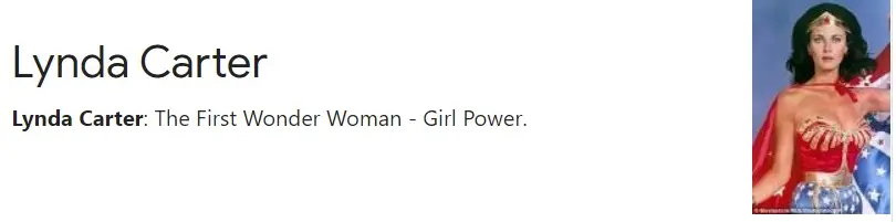 Lynda Carter, Wonder Woman