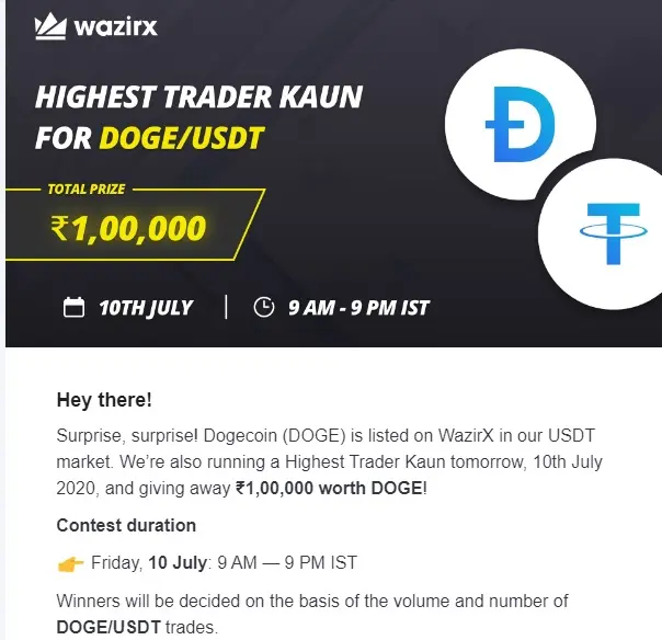 wazirx, doge, dogecoin