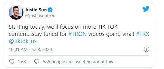 justinsun, tron