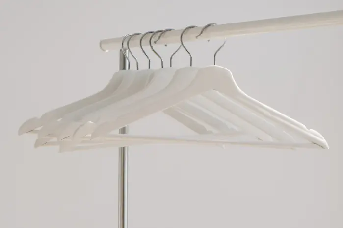 Empty clothes hangars