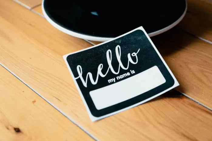 Blank name tag