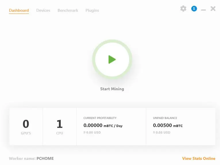 Start Mining