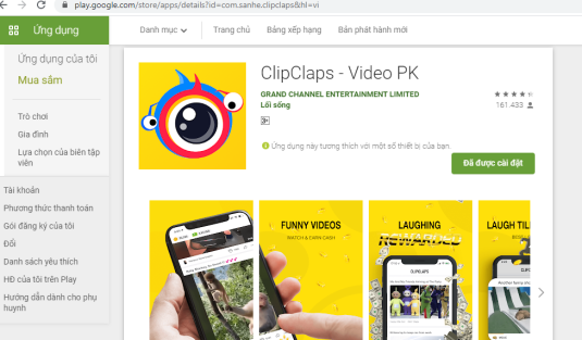 clipclaps ứng dụng