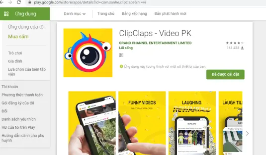 clipclaps ứng dụng