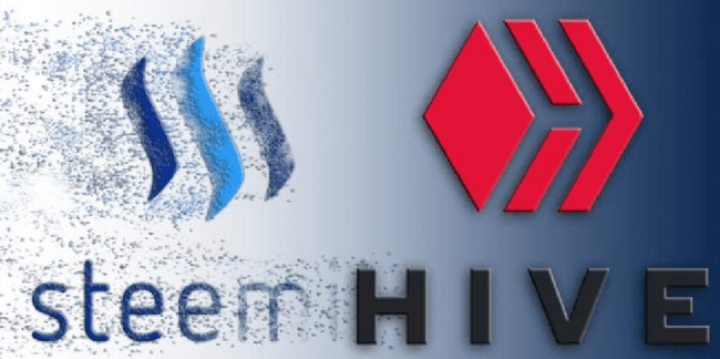 Logos de Steemit y Hive