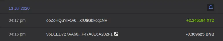 Funds received from exchange