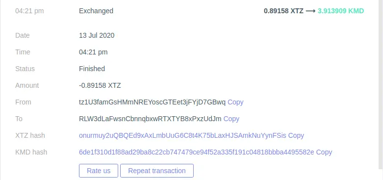 Guarda exchange