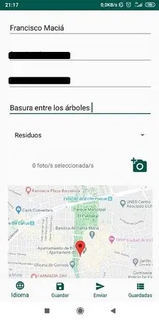 Screenshoot of the app