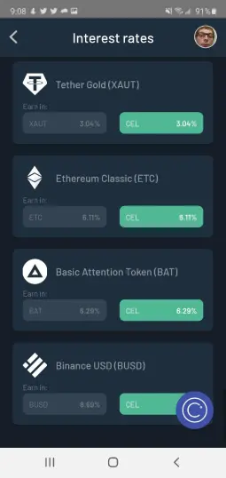 Celsius Network HODL RATE