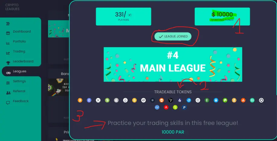 click in more then each league has your own descriptino