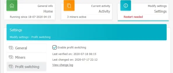 Betterhash Profit Switching