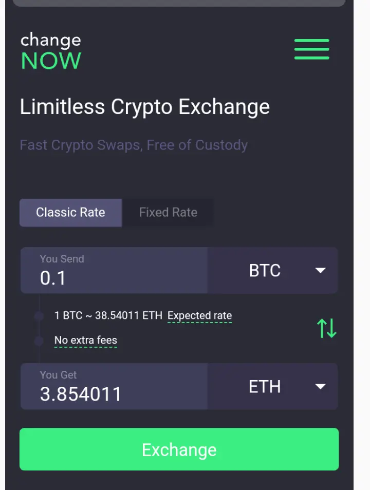 ChangeNow swap
