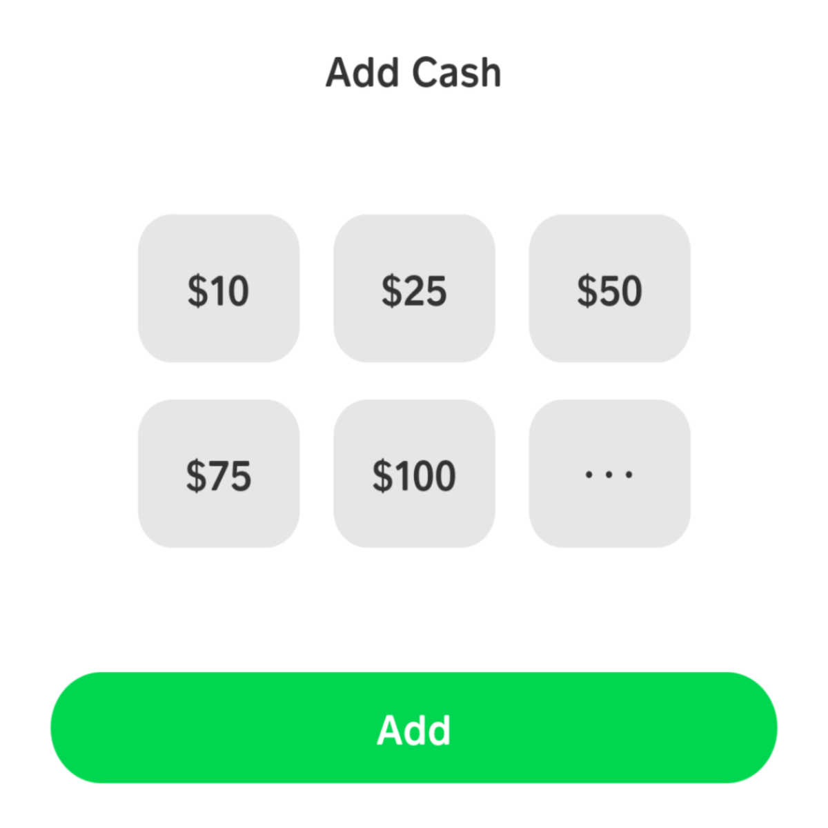 Add Cash