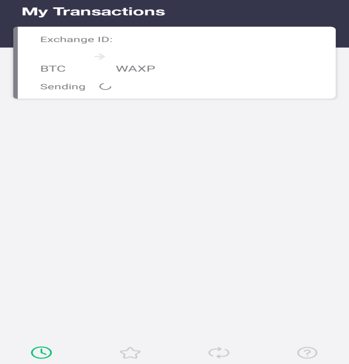 Transaction pending