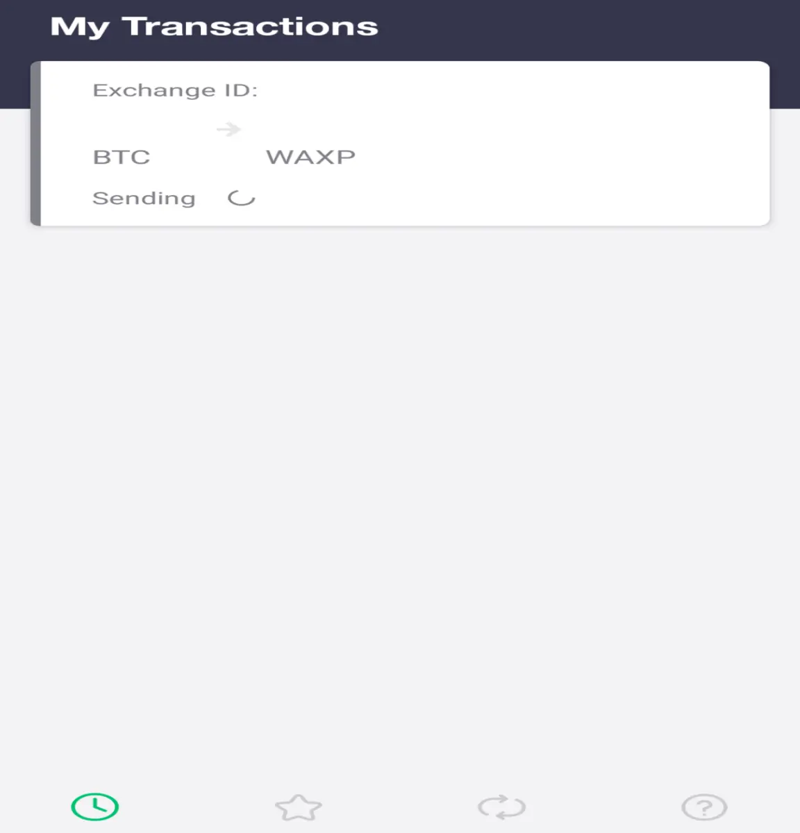 Transaction pending