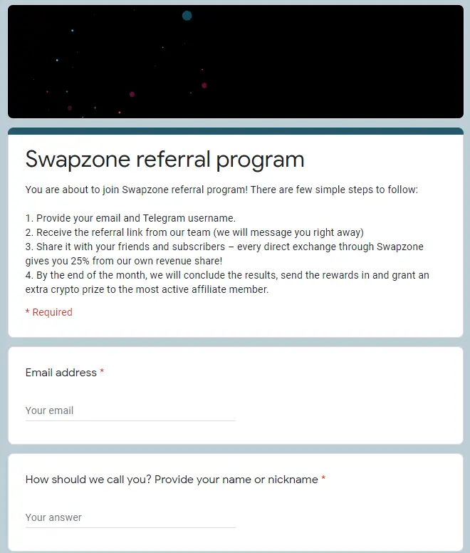 sign up
