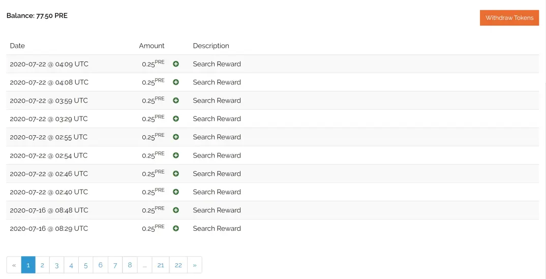 presearch rewards