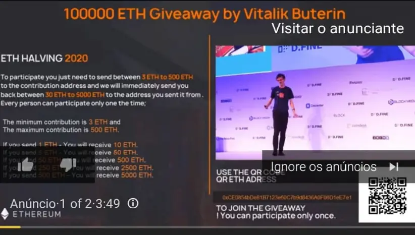 Vitalik scam publicity