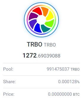My 1,2k TRBO coins yield...