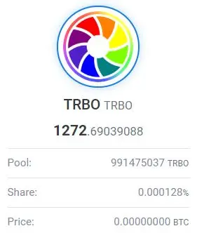 My 1,2k TRBO coins yield...