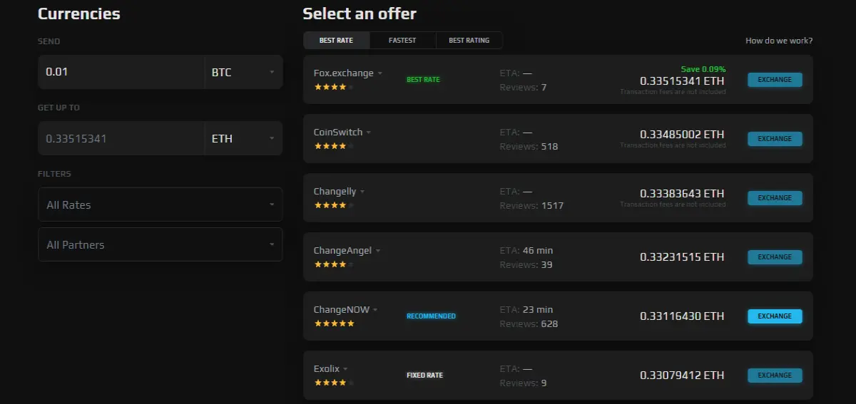 swapzone offer