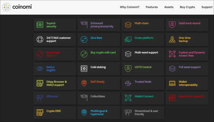 coinomi features