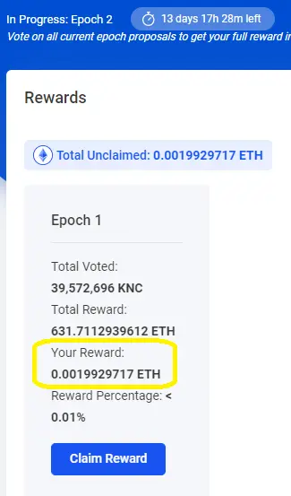 knc reward