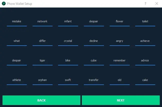 Parole seed mnemoniche - I portafogli nuovi ed esistenti possono utilizzare questa funzione