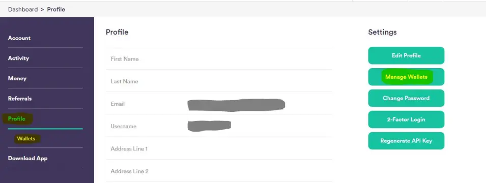 HoneyMiner_Profile_Wallets