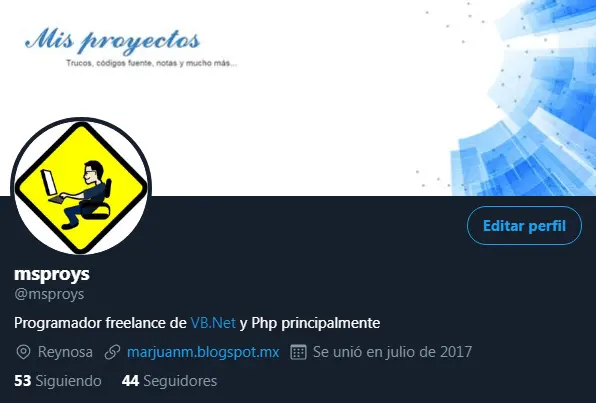 Mi cuenta de Twitter