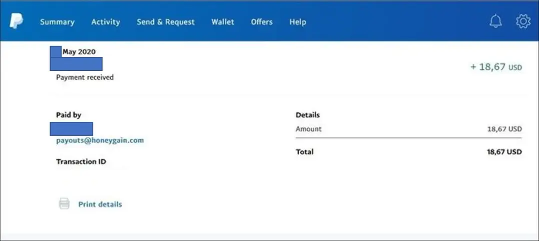 honeygain payment proof