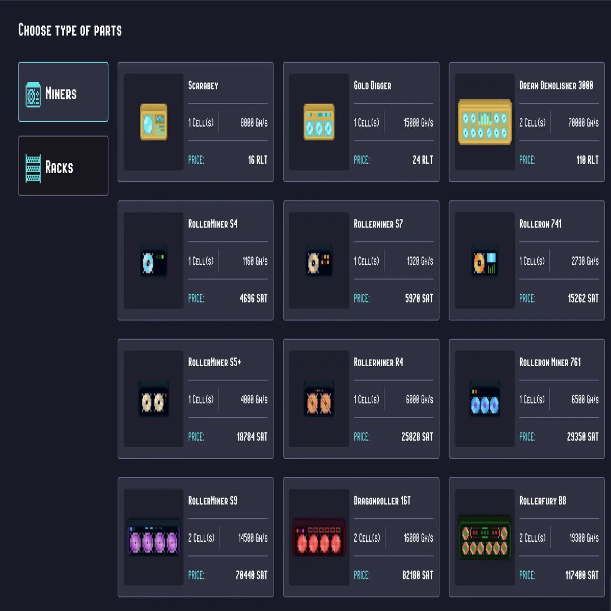 RollerCoin Miners