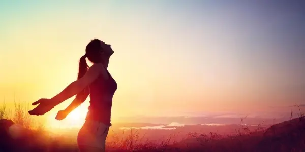 Woman experiencing freedom