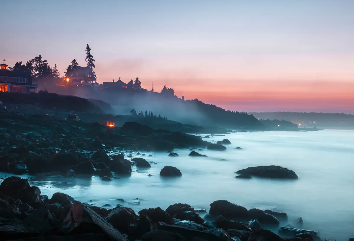 sunrise on Maine coast